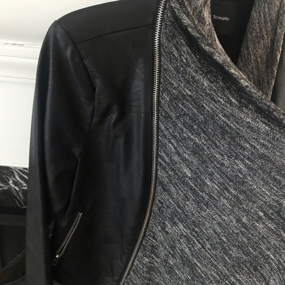 Pleather Bomber Jacket - image 3